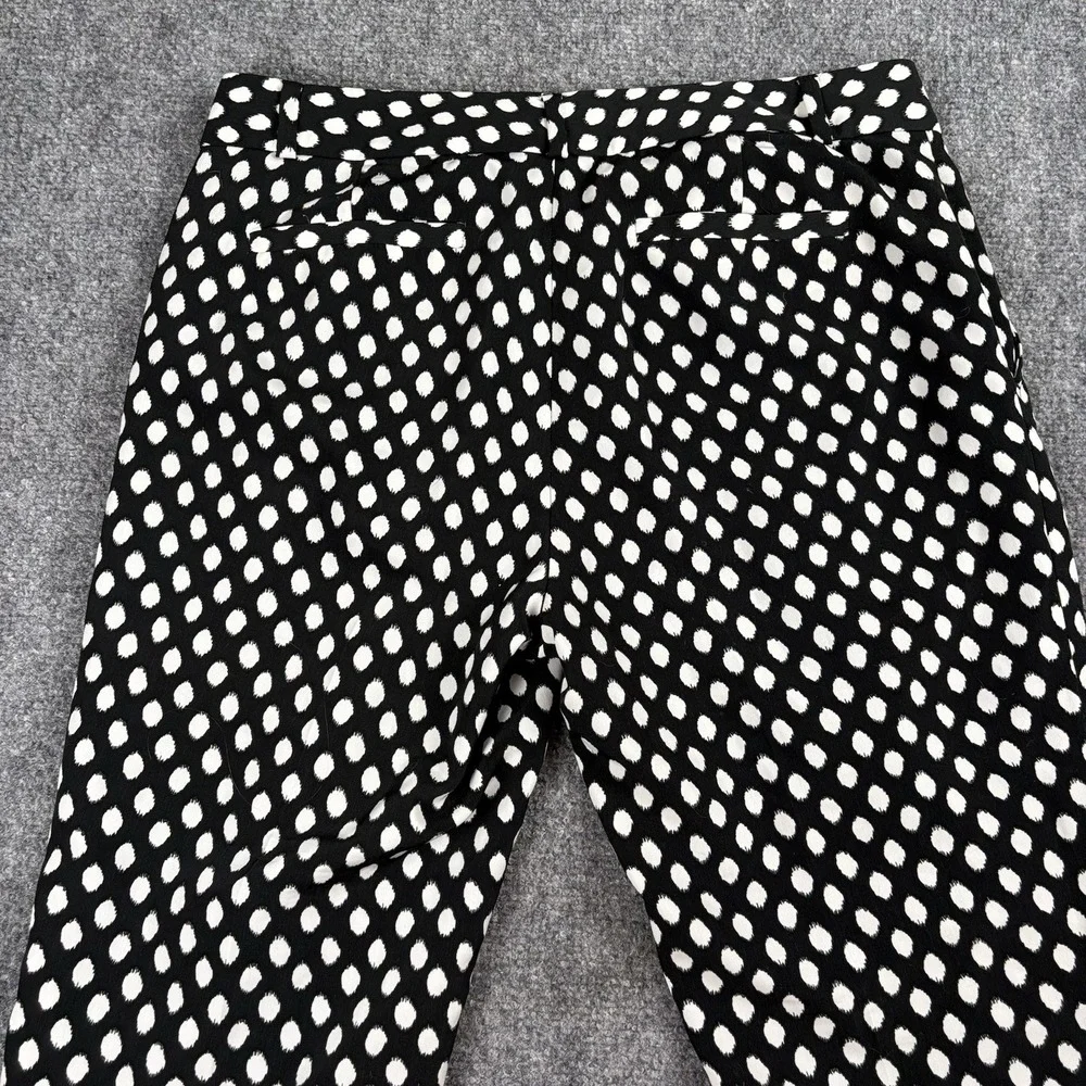 Banana Republic Pants Women 6 Black White Polka‎ Dot Soft Camden Classic Preppy